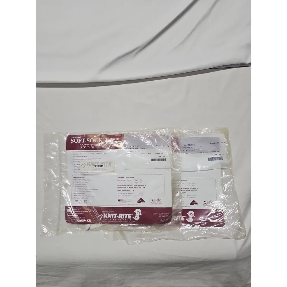 2 NEW Knit-Rite Soft‎ Sock Prosthetic 1SP5RGXS 5-PLY Soft Proximal